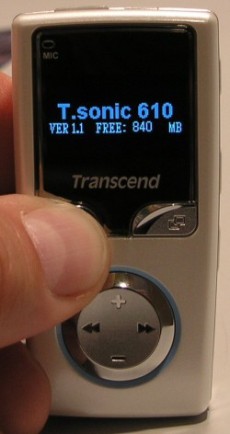 Transcend T-Sonic 610 1GB - Gigový MP3man