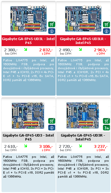 2x Gigabyte s P45 Express - Ultra Durable 3