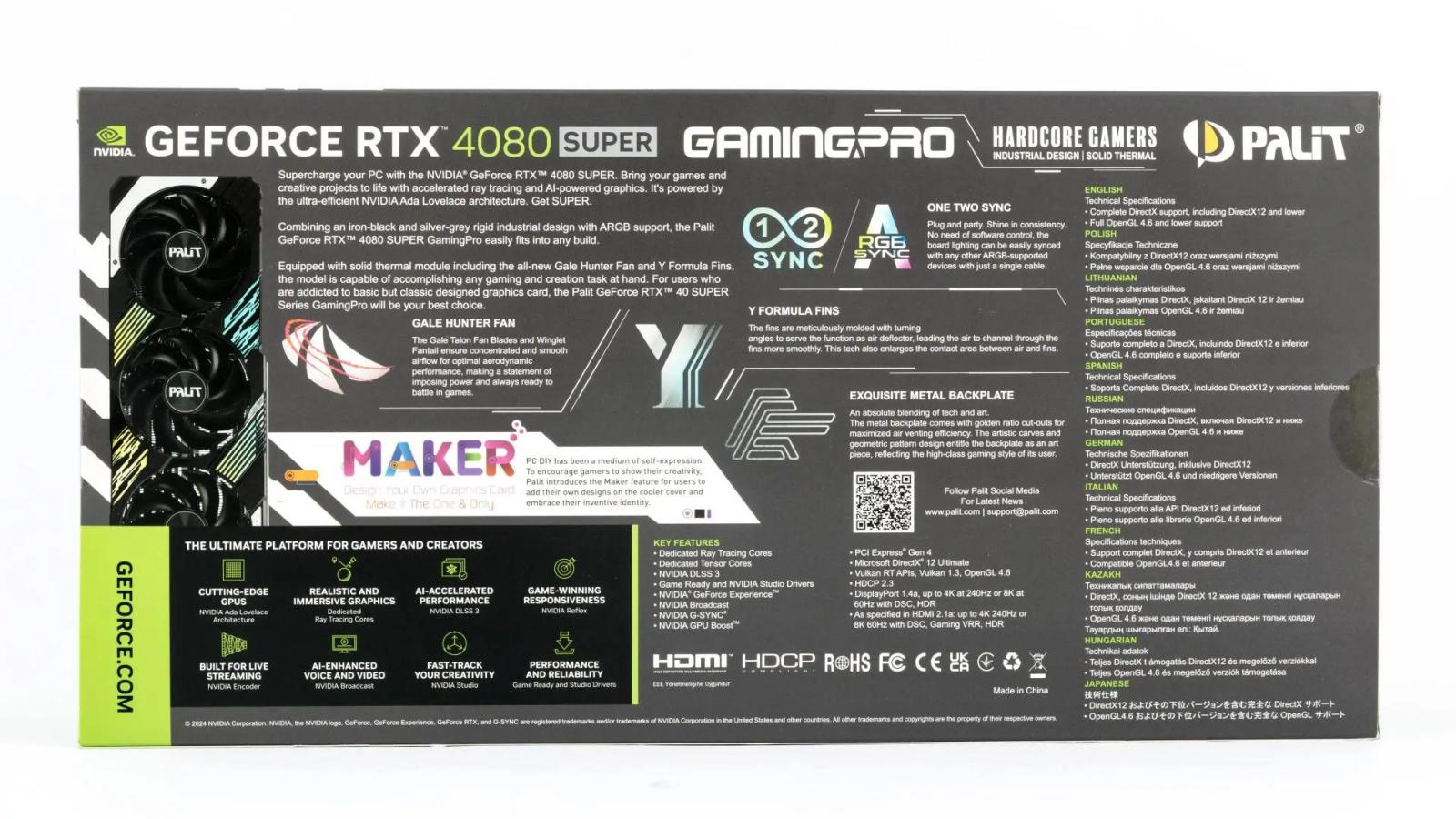 Test Palit GeForce RTX 4080 Super GamingPro OC 16GB: dobrý mix vlastností a příznivá cena