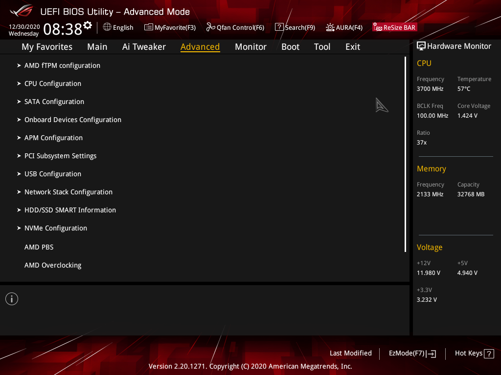 Ryzen 5900X, SAM a Corsair Vengeance LPX 32GB (4 × 8 GB) 