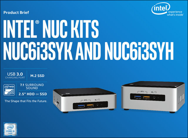 Intel oficiálně odhalil novou generaci NUC s procesory Skylake