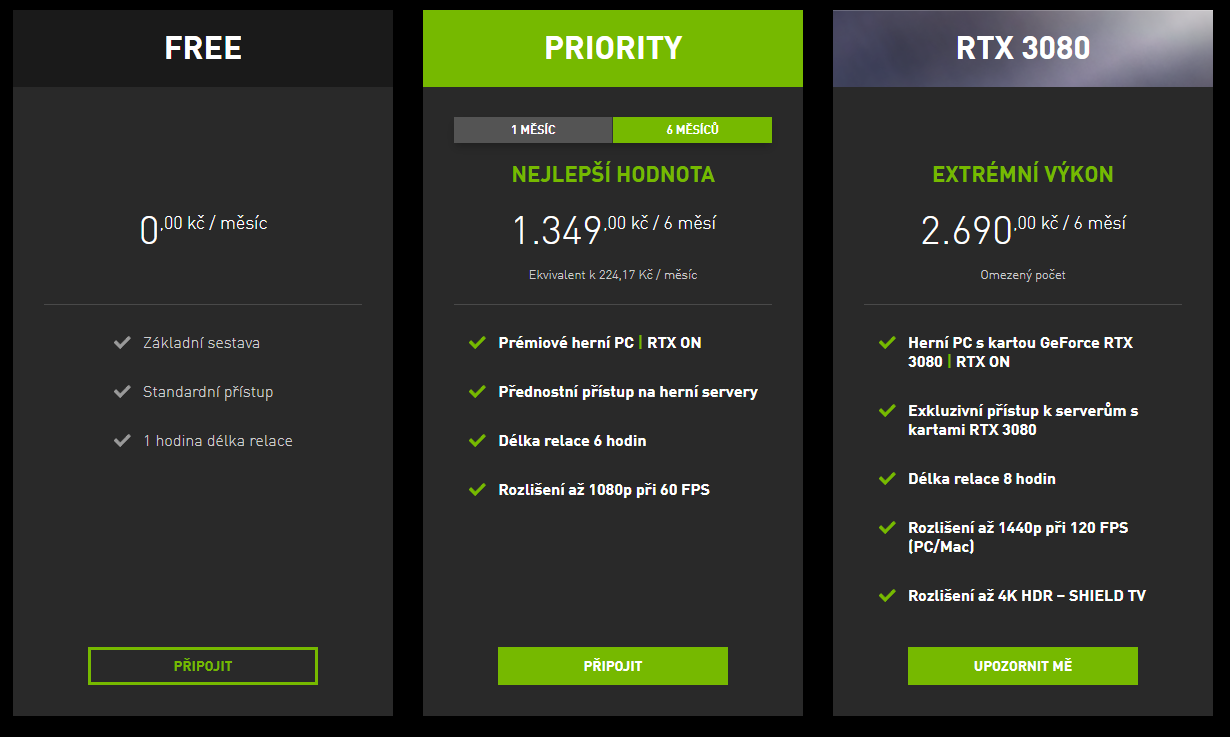 Nová varianta předplatného GeForce Now využívá grafiky RTX 3080