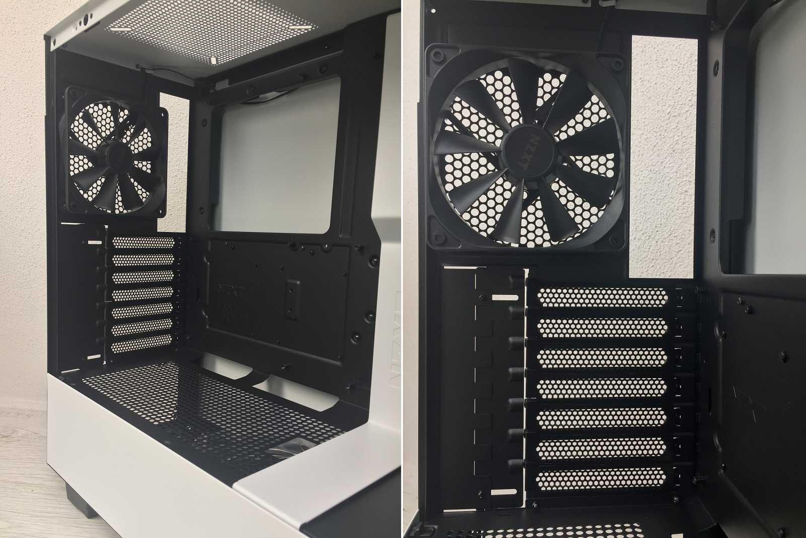 Test skříně NZXT H510 FLOW – s komponenty v bílém tónu