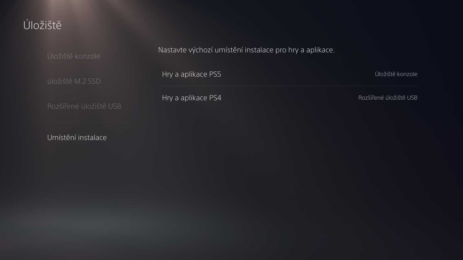 Na externí disk lze automaticky instalovat PS4 hry, PS5 hry se spustí jen z interního NVMe disku