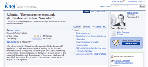 Knol vs Wikipedia - kdo s koho?