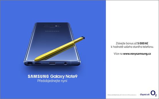 O2 spustilo predobjednávky na Samsung Galaxy Note9