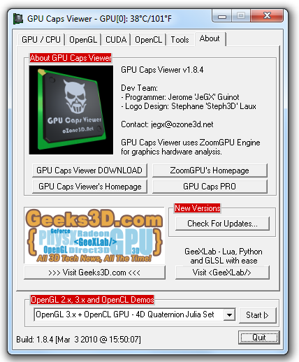 GPU Caps Viewer 1.8.4 ke stažení