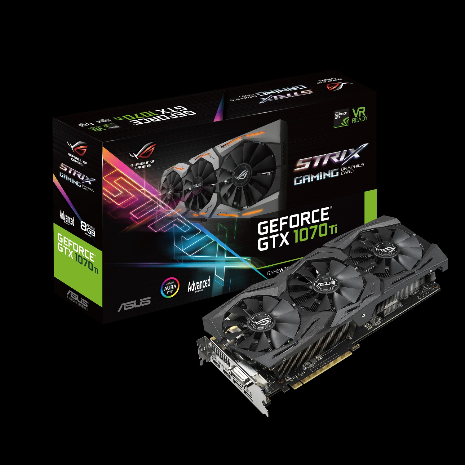 Asus spustil prodej GeForce GTX 1070 Ti z řady ROG Strix