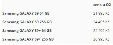 O2 zahajuje předobjednávky telefonů Samsung Galaxy S9 a S9+