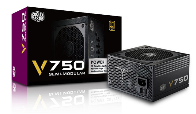 Cooler Master VSM750: 750W semi-modulární PSU s certifikací účinnosti 80 PLUS Gold