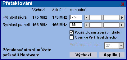 Přetaktovací a tweakovací utilitky