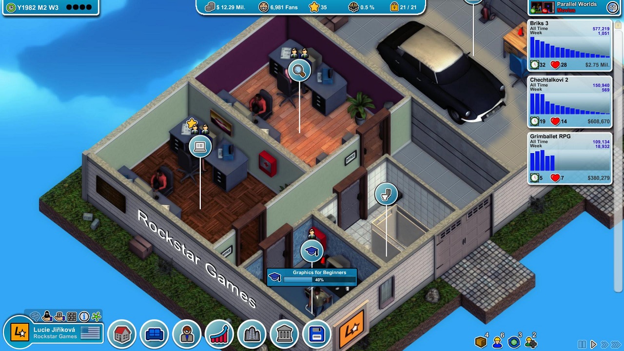 Takto vypadá Mad Games Tycoon...