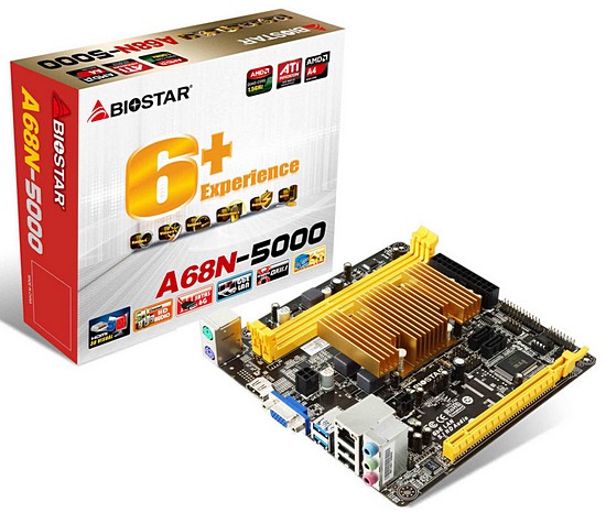 Biostar A68N-5000: Mini-ITX deska s integrovaným APU AMD A4-5000