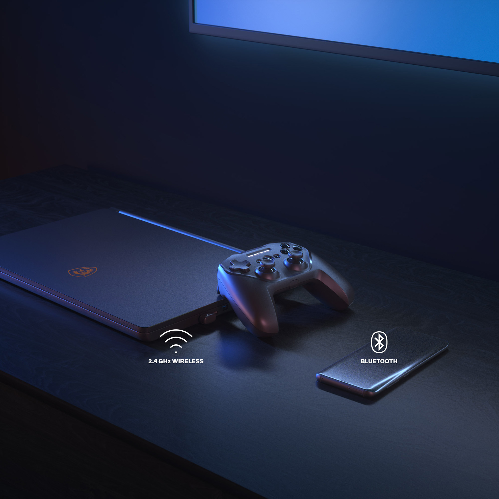 Gamepad SteelSeries Stratus Duo s duální bezdrátovou technologií