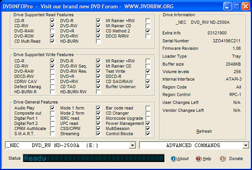 DVDąR 8x: rychlík NEC ND-2500A