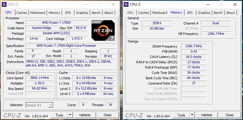 Test Intel Core i7-6700K, i7-8700K a AMD Ryzen 7 1700X