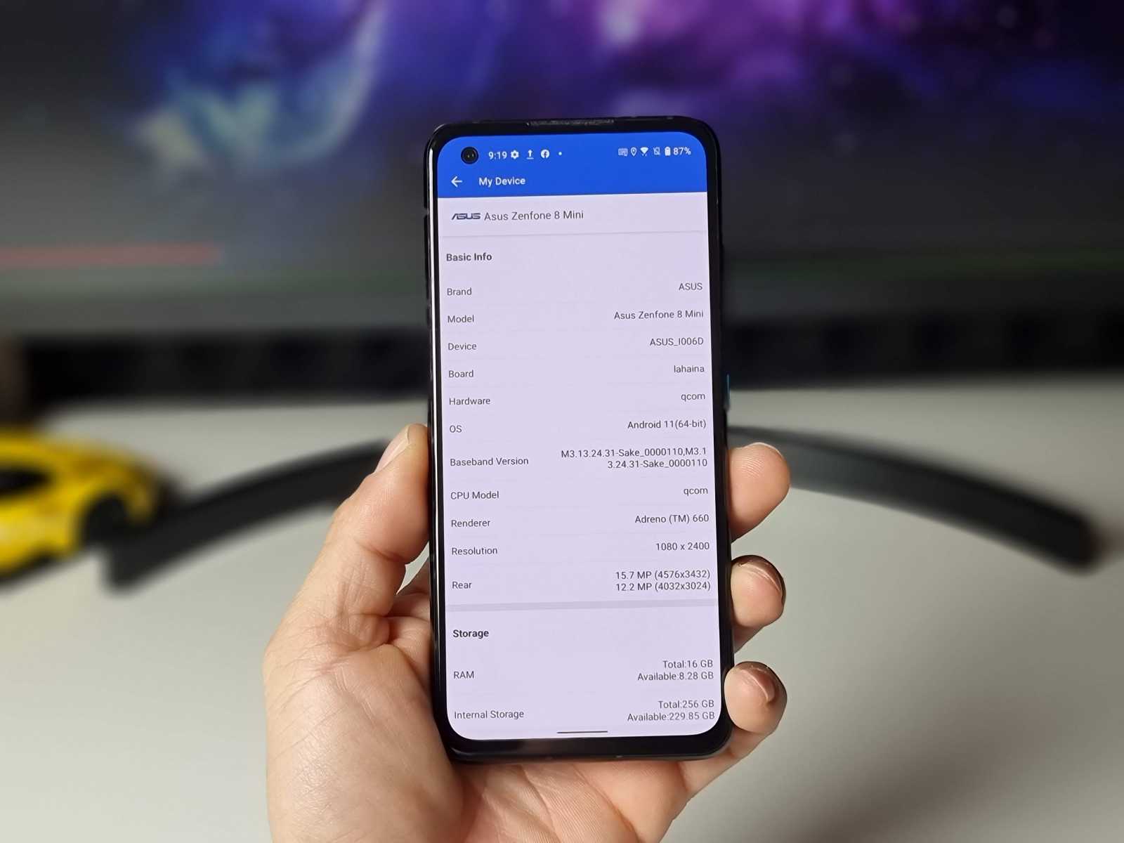 Asus ZenFone 8 v testu AnTuTu | foto: vlastní