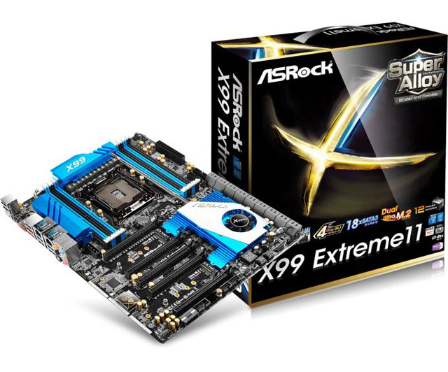 Základní deska ASRock X99 Extreme11 umožňuje připojit až 20 disků a pět grafických karet