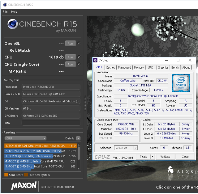 Limitovaná edice Core i7-8086K s taktem až 5,0 GHz v testu