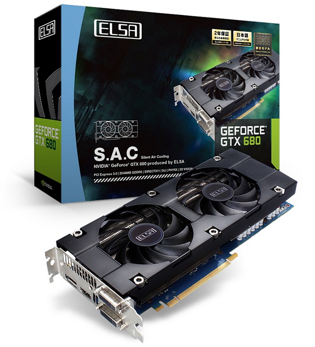 ELSA představuje grafickou kartu GeForce GTX 680 S.A.C