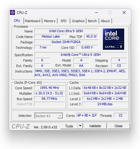 Intel Meteor Lake Core Ultra 9 185H: Nová architektura v testu