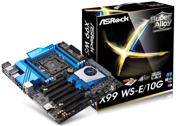 ASRock X99 WS-E/10G: základní deska do pracovních stanic vybavená čtyřmi síťovými porty a sedmi sloty PCIe x16