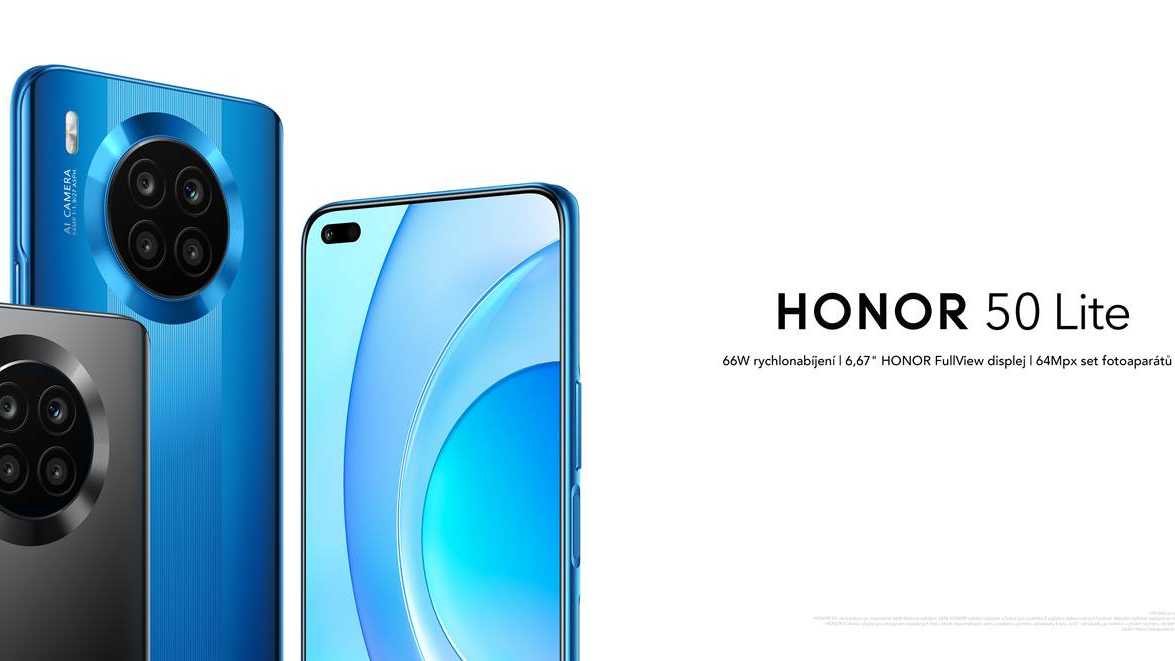 HONOR 50 Lite vstupuje na český trh s 66W nabíjením baterie