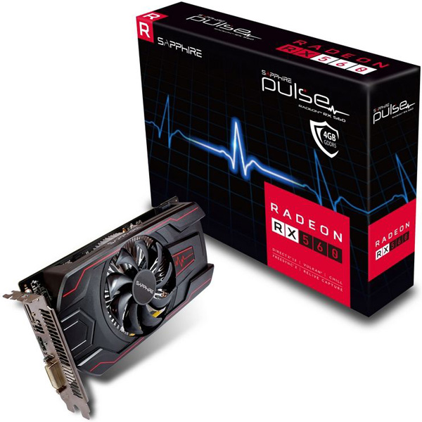 Grafická karta AMD RX 560 – Sapphire Radeon PULSE RX 560 OC