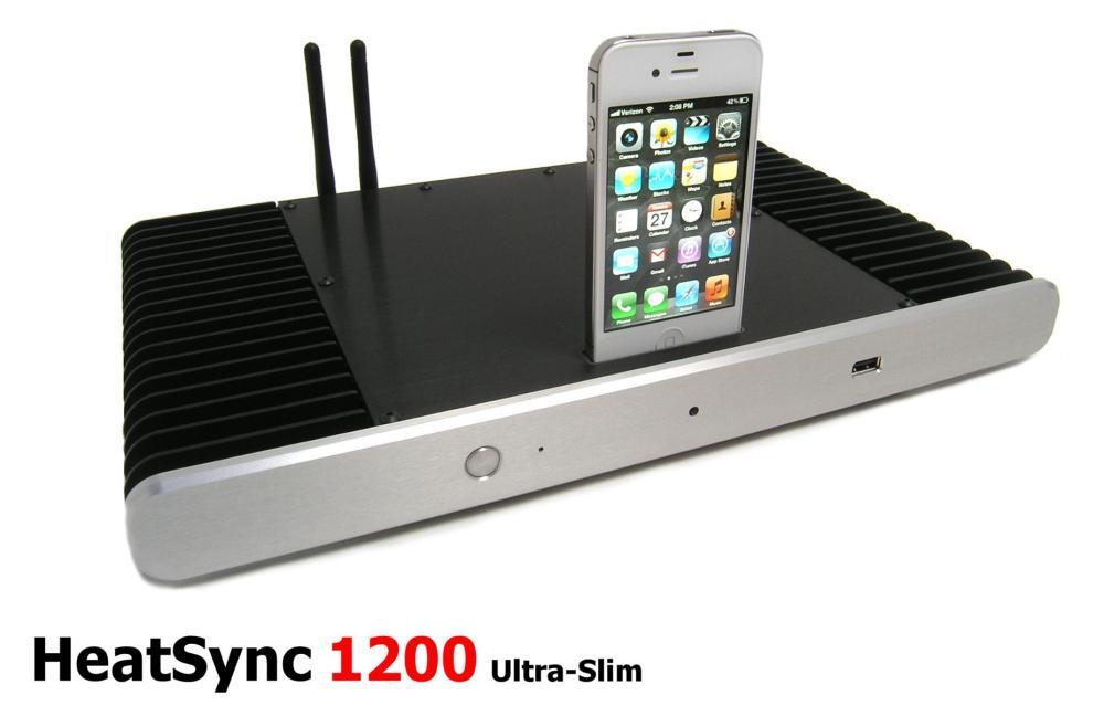 HeatSync 1200: Ultratenké HTPC od A-Tech má dok pro chytrý telefon a chybí mu větráčky