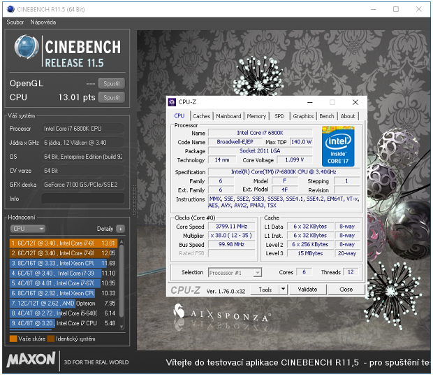 Intel Core i7-6800K: Nejlevnější Broadwell-E v testu