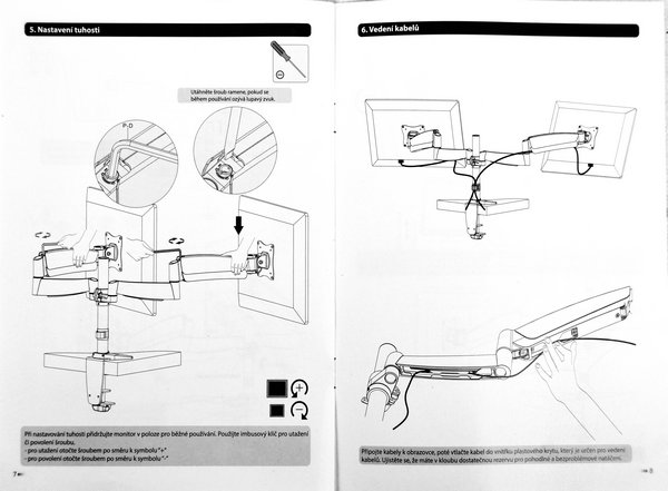 Srovnání držáků LCD: dva monitory ergonomicky