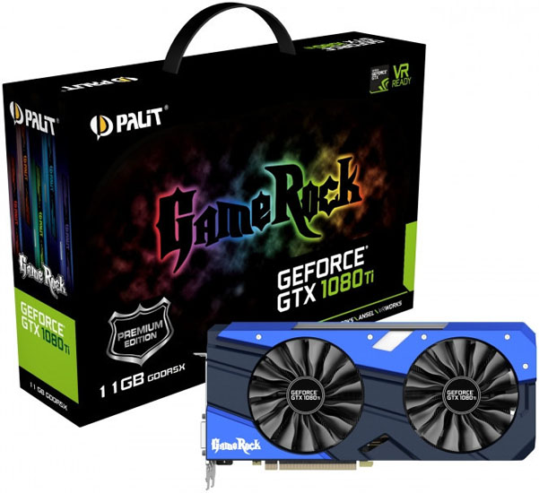 Palit rozšiřuje nabídku grafik o GTX 1080 Ti v provedení GameRock se čtyřmi ventilátory