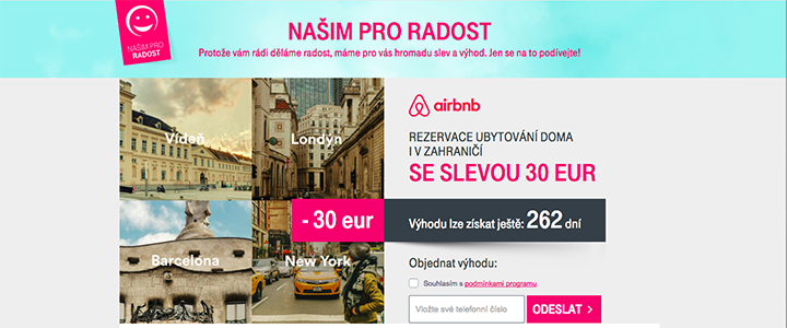 T-Mobile prohlubuje spolupráci s Airbnb. Nově nabízí kredit 100 eur pro hostitele