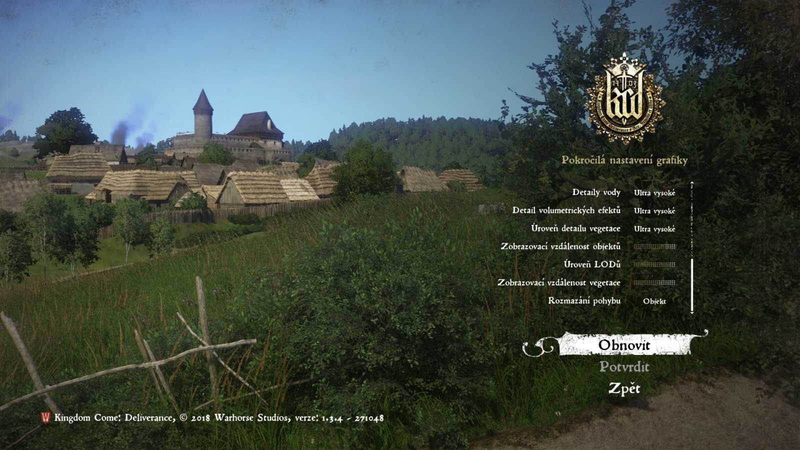 Kingdom Come: Deliverance: vliv nastavení na výkon