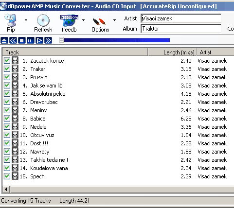 Směňte si... zvuk: dBpowerAMP Music Converter