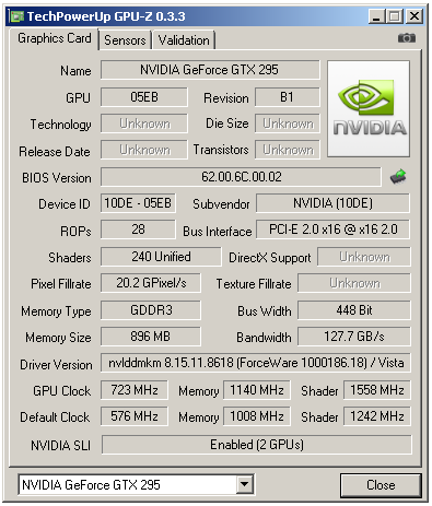 EVGA GeForce GTX 295 - Duální GeForce na jednom PCB