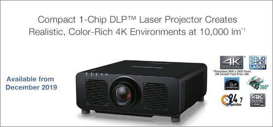 Panasonic představil zcela nový jednočipový DLP 4K laserový projektor