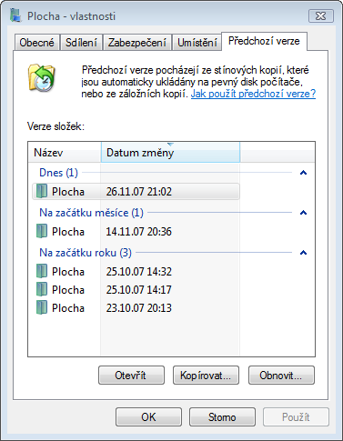 3 metody zálohování ve Windows Vista