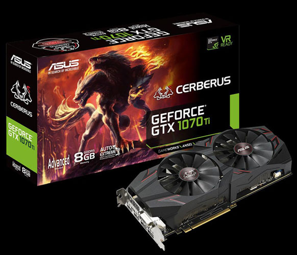 Asus představil špičkovou grafickou kartu GeForce GTX 1070 Ti Cerberus