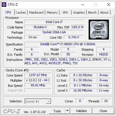 Intel Core i7-9800X: Osm jader Skylake-X v testu