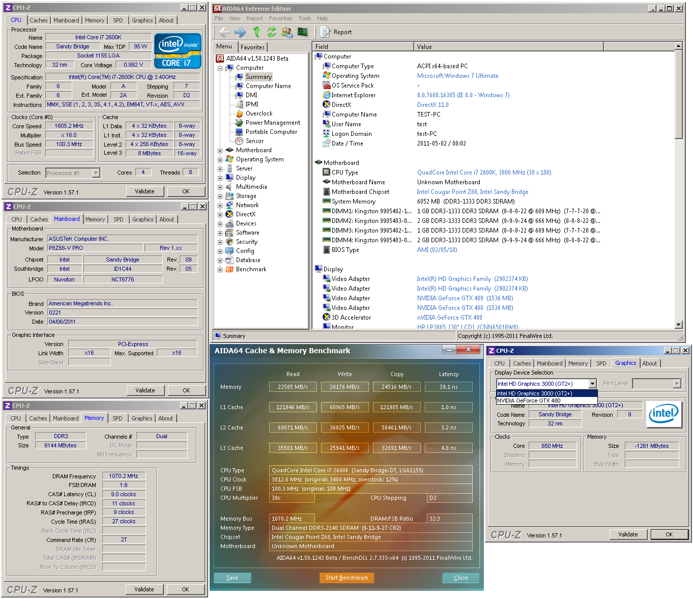 Asus P8Z68-V Pro – čipset Intel Z68 Express v akci