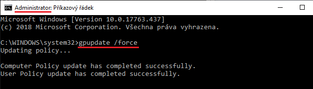 gpupdate /force