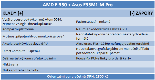 AMD E-350 kompletní rozbor architektury APU Brazos