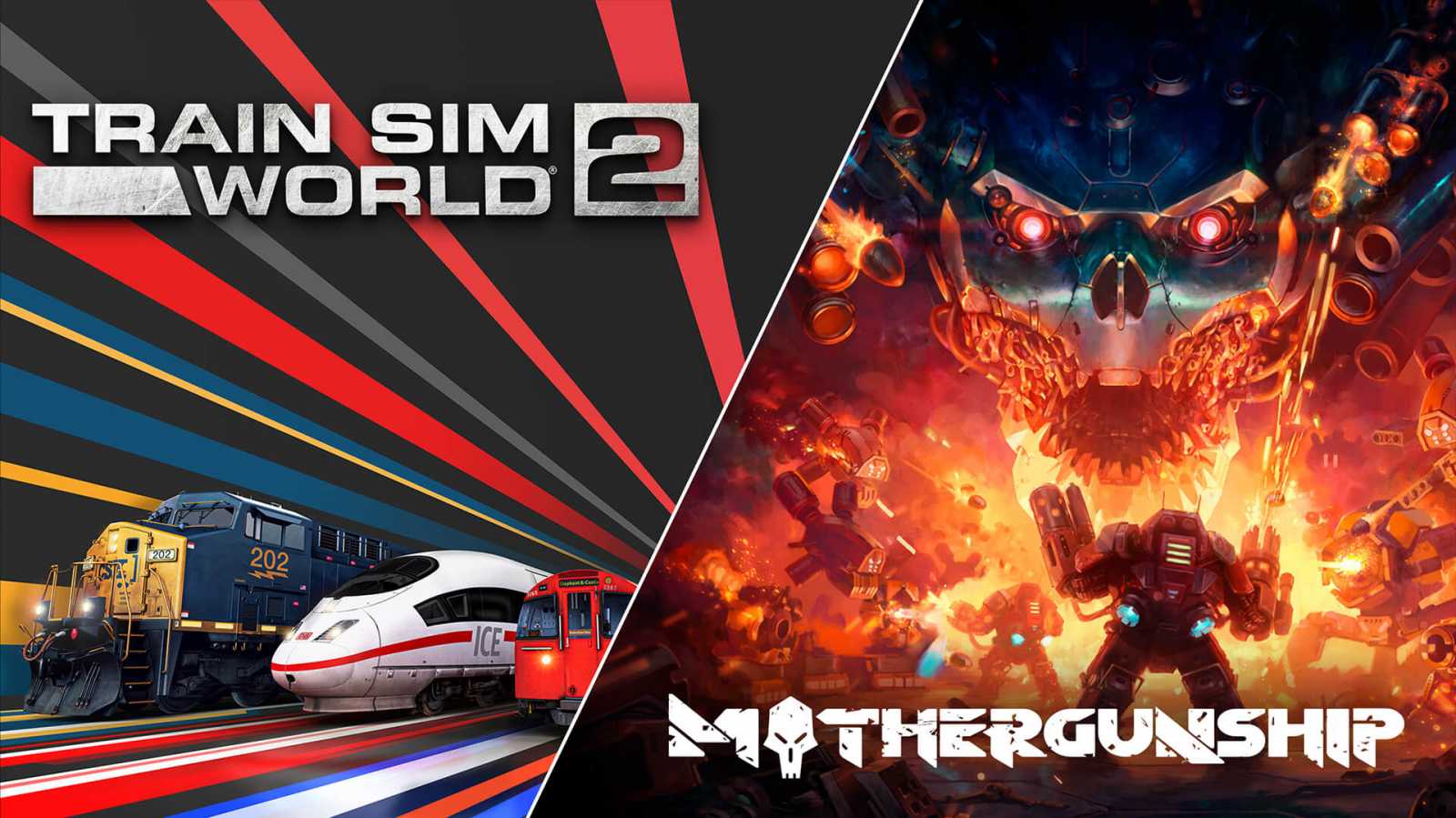 Stahujte zdarma hry Mothergunship a Train Sim World 2. Odpoledne nabídka skončí