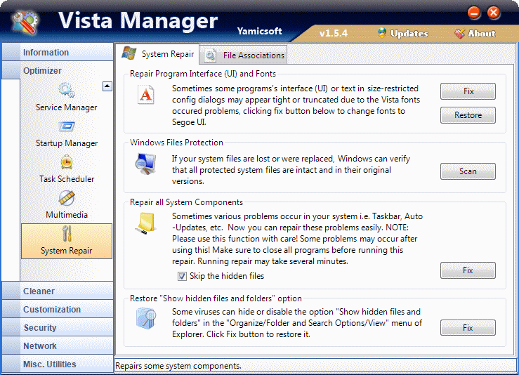 Vista Manager - mocný správce Windows