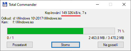 500GB disk zápis