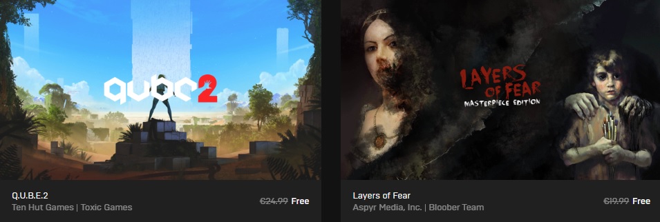 Stahujte: Epic Games Store rozdává hry Q.U.B.E.2 a Layers of Fear zdarma