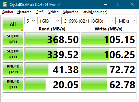 Rychlost SATA SSD