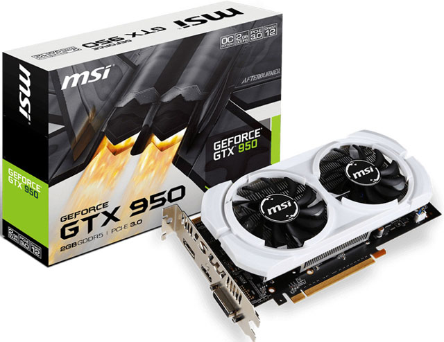 MSI nabízí dvě provedení GeForce GTX 950 bez externího napájení