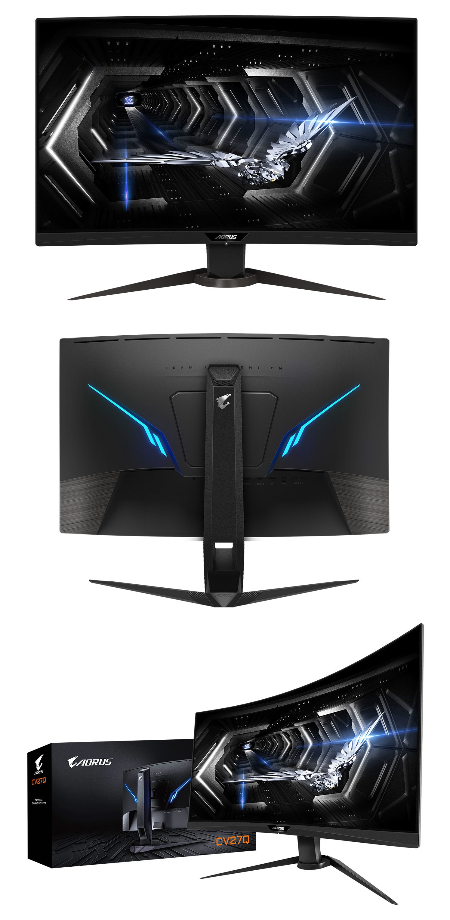 Gigabyte AORUS CV27Q je herní monitor s podsvícením Black Equalizer 2.0